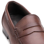 Mocassim Masculino Casual Argentino Fascar Penny Loafer Marrom Em Couro