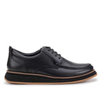 Sapato Masculino Casual Derby Fascar Preto Em Couro