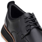 Sapato Masculino Casual Derby Fascar Preto Em Couro