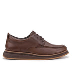 Sapato Masculino Casual Derby Fascar Marrom Em Couro