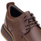 Sapato Masculino Casual Derby Fascar Marrom Em Couro