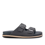 Chinelo Masculino Fascar Cinza Em Couro