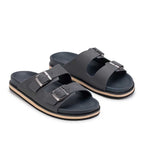 Chinelo Masculino Fascar Cinza Em Couro