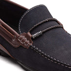 Drive Masculino Fascar Azul-Marinho Em Couro
