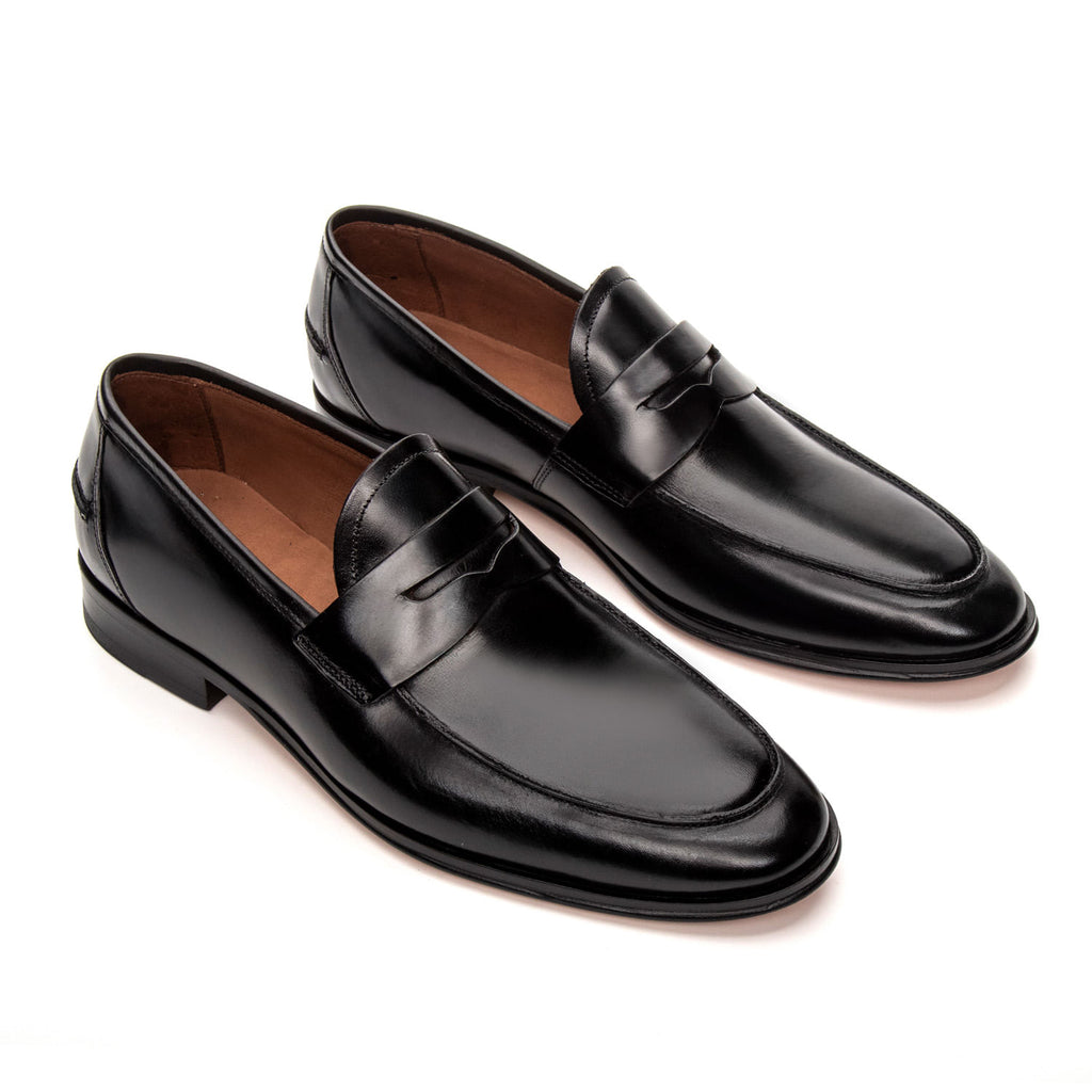 Mocassim Masculino Social Fascar Penny Loafer Preto em Couro