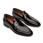 Mocassim Masculino Social Fascar Penny Loafer Preto em Couro