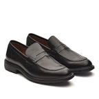 Mocassim Masculino Social Fascar Extralight Penny Loafer Preto Em Couro