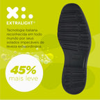 Sapato Masculino Social Fascar Extralight Derby Cap Toe Marrom Em Couro