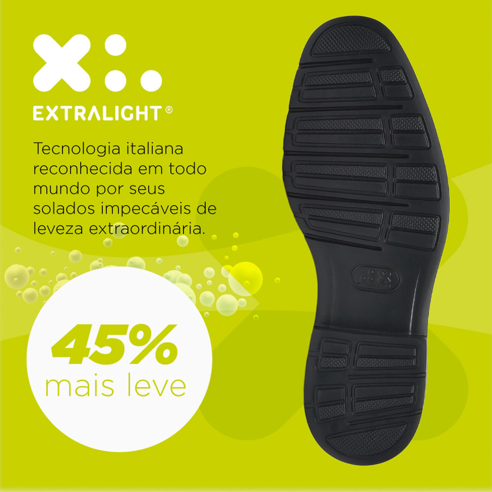 Sapato Masculino Social Fascar Extralight Derby Cap Toe Marrom Em Couro