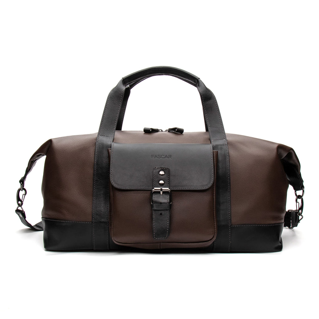 Bolsa Masculina de Viagem Fascar Marrom em Couro