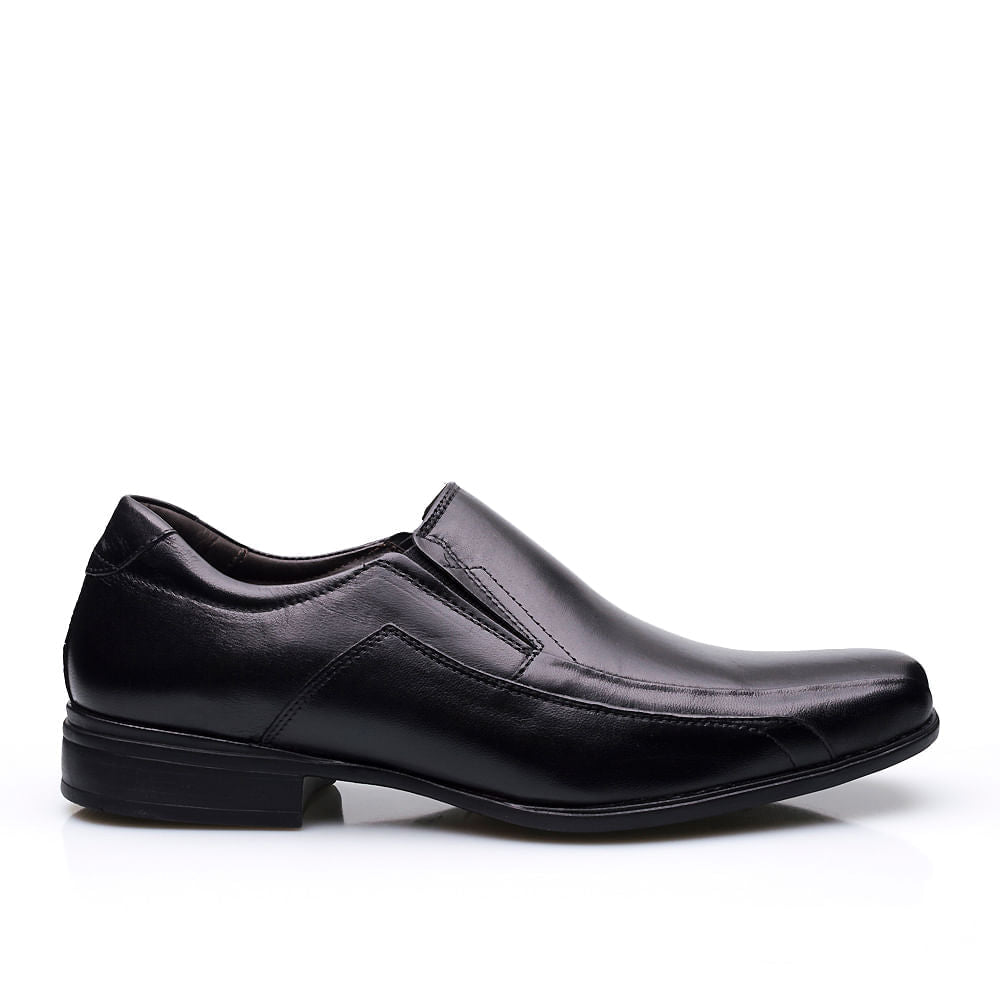 Mocassim Masculino Social Fascar Active Air Flow Preto Em Couro