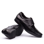 Sapato Masculino Social Fascar Derby Preto Em Couro