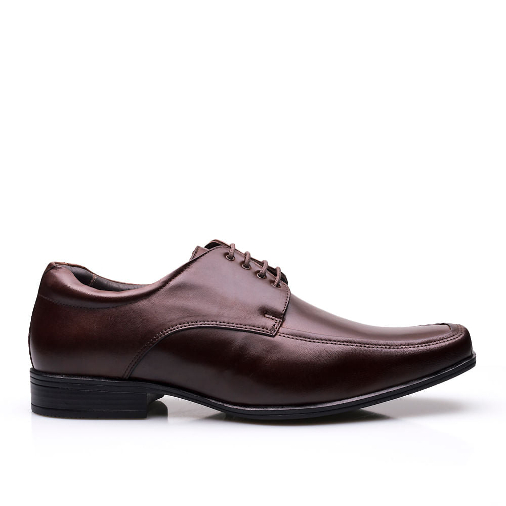 Sapato Masculino Social Fascar Derby Mouro Em Couro