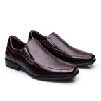 Mocassim Masculino Social Fascar Active Air Flow Brown Em Couro