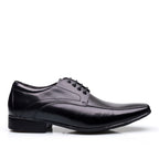 Sapato Masculino Social Fascar Derby Preto Em Couro
