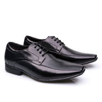 Sapato Masculino Social Fascar Derby Preto Em Couro