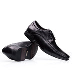 Sapato Masculino Social Fascar Derby Preto Em Couro