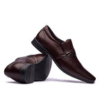 Mocassim Masculino Social Fascar Lite Marrom Em Couro