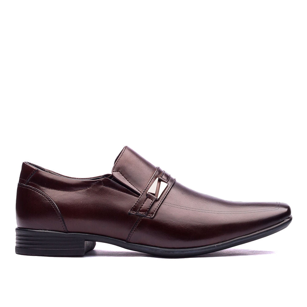 Mocassim Masculino Social Fascar Lite Marrom Em Couro
