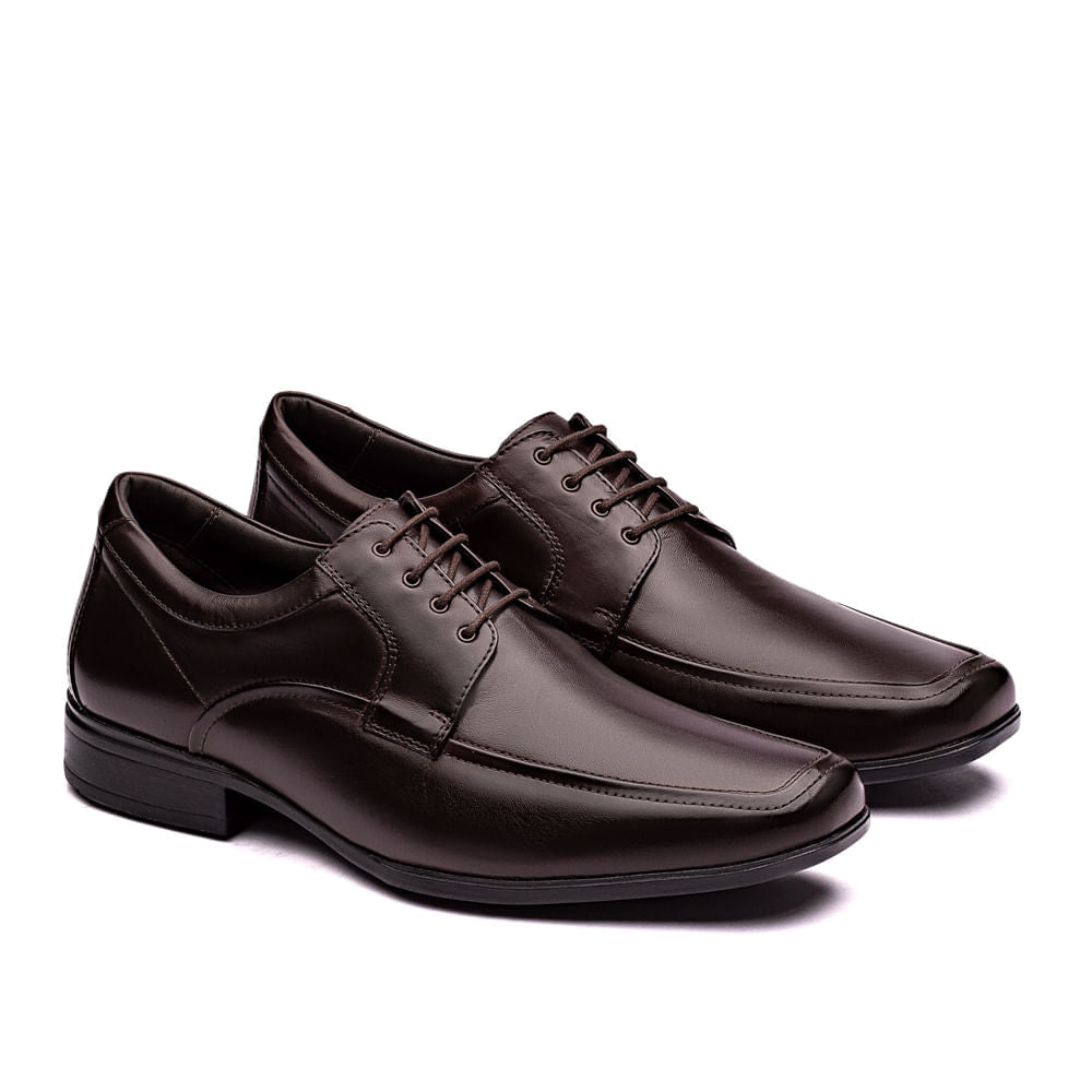 Sapato Masculino Social Fascar Active Air Flow Derby Em Couro