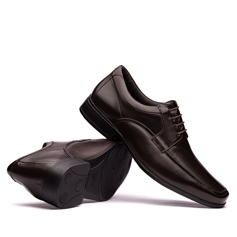 Sapato Masculino Social Fascar Active Air Flow Derby Em Couro