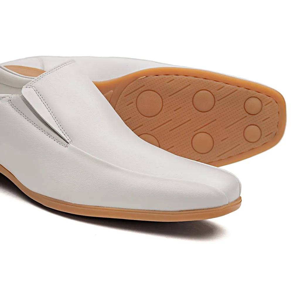 Mocassim Masculino Casual Fascar Active Air Flow Branco Em Couro