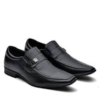 Sapato Masculino Social Fascar Lite Derby Preto Em Couro
