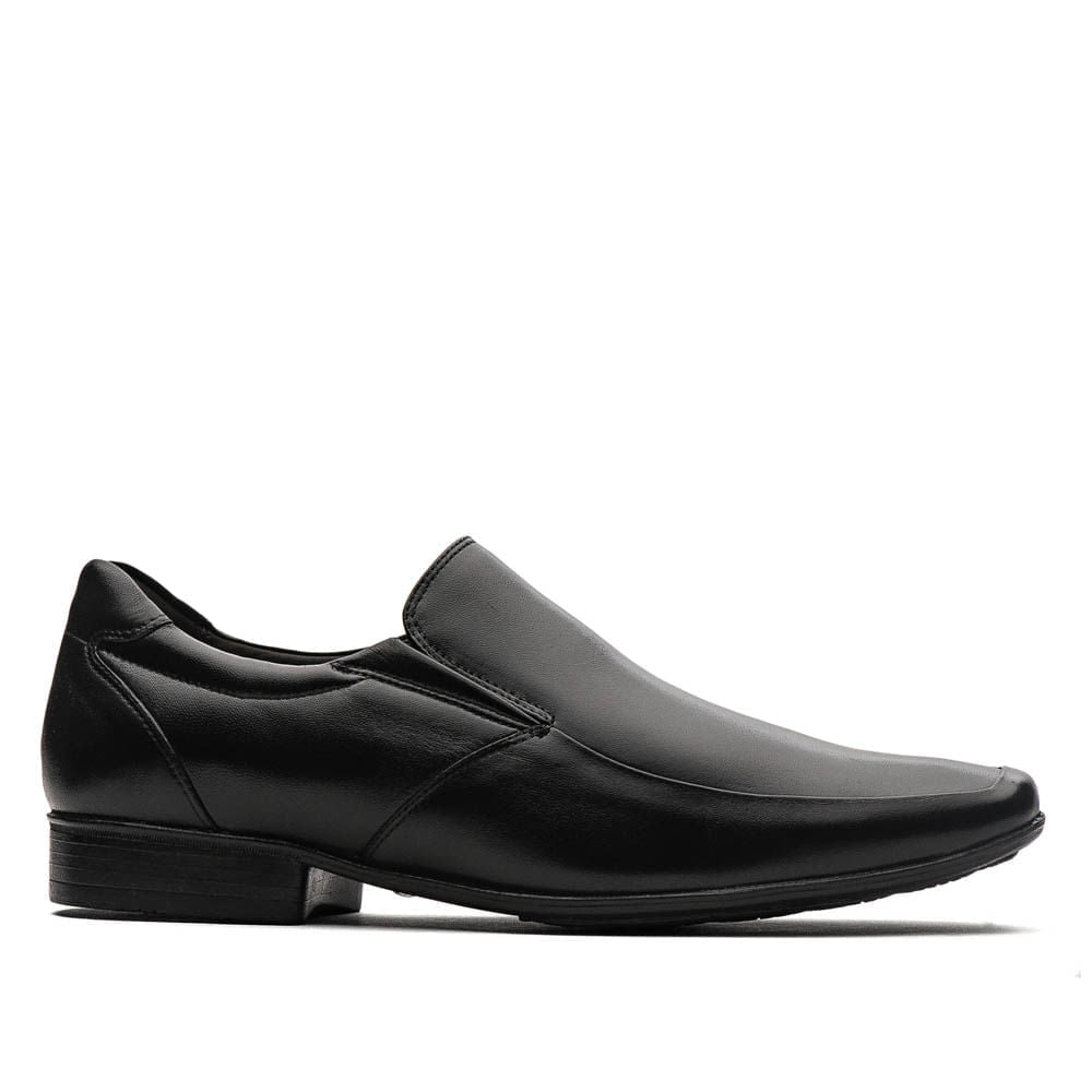 Mocassim Masculino Social Fascar Preto Em Couro