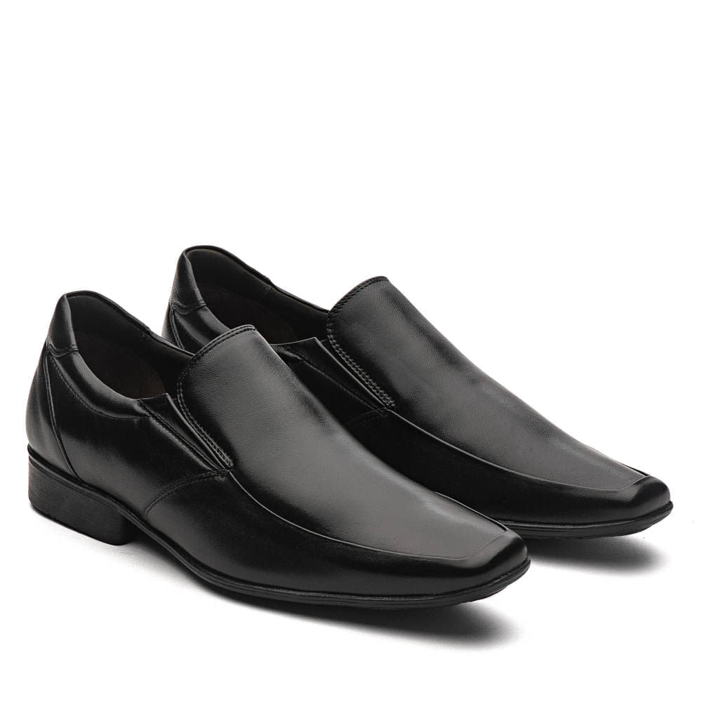 Mocassim Masculino Social Fascar Preto Em Couro