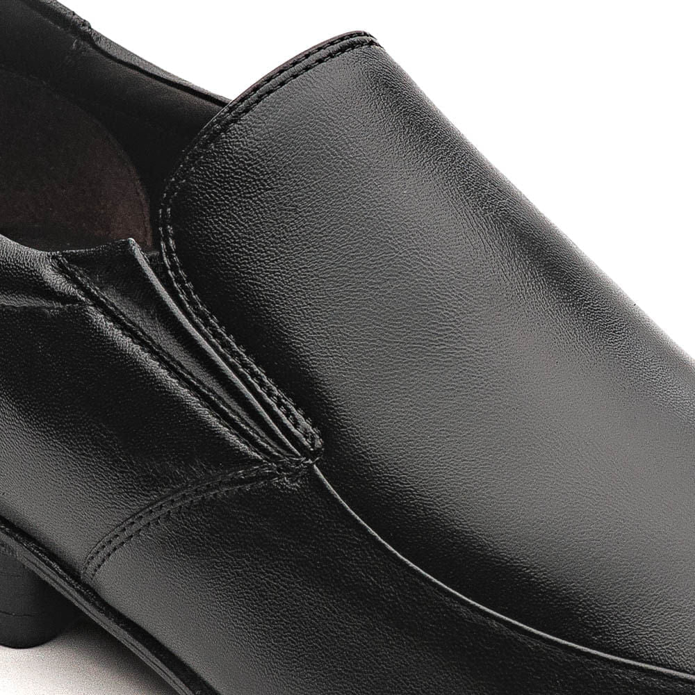 Mocassim Masculino Social Fascar Preto Em Couro