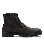 Bota Masculina Casual Fascar Marrom Em Couro