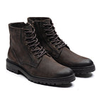 Bota Masculina Casual Fascar Marrom Em Couro