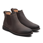 Bota Masculina Casual Fascar Chelsea Marrom Em Couro