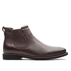 Bota Masculina Casual Fascar Chelsea Marrom Em Couro