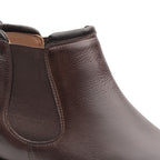 Bota Masculina Casual Fascar Chelsea Marrom Em Couro