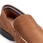 Mocassim Masculino Casual Fascar Viseu Marrom Em Couro