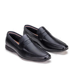 Mocassim Masculino Casual Fascar Viseu Penny Loafer Preto Em Couro