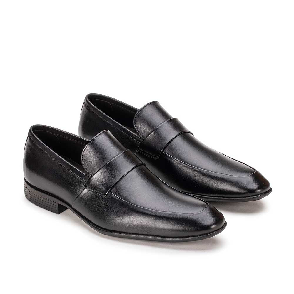 Mocassim Masculino Social Fascar Preto Em Couro