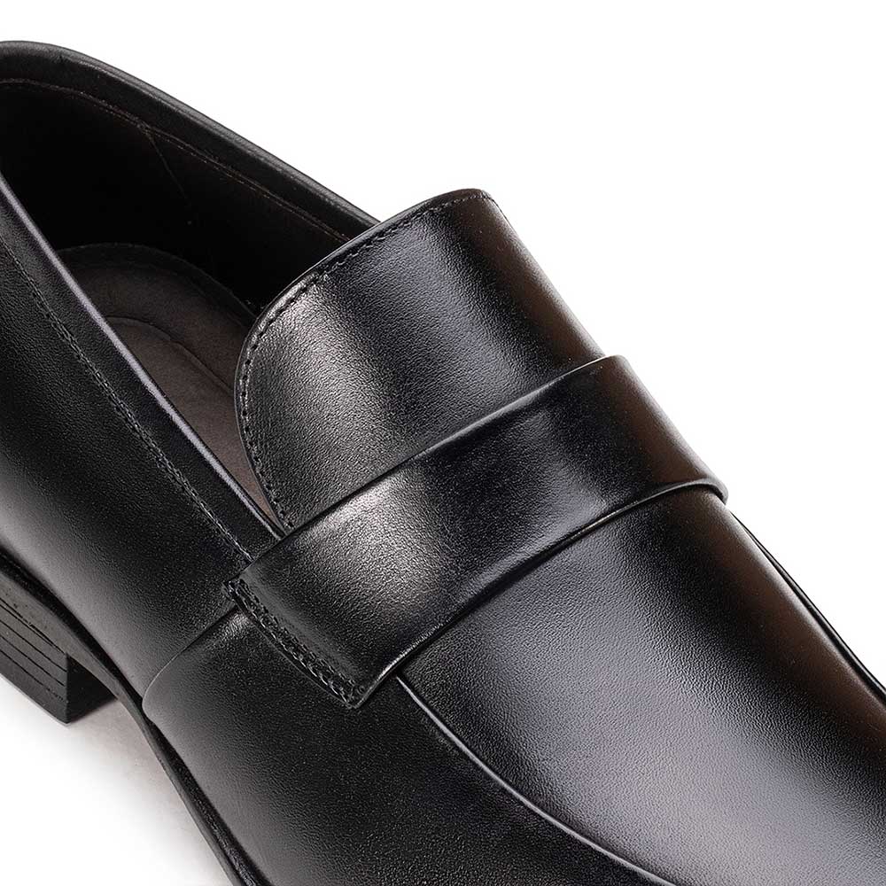 Mocassim Masculino Social Fascar Preto Em Couro