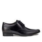 Sapato Masculino Social Com Salto Interno Fascar Altus Derby Preto Em Couro