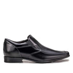 Mocassim Masculino Social Com Salto Interno Fascar Altus Preto Em Couro