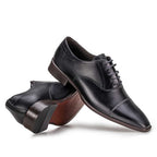 Sapato Social Masculino Fascar Oxford Cap Toe Em Couro