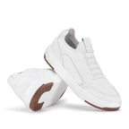 Tênis Masculino Casual Fascar Izi Branco Em Knit