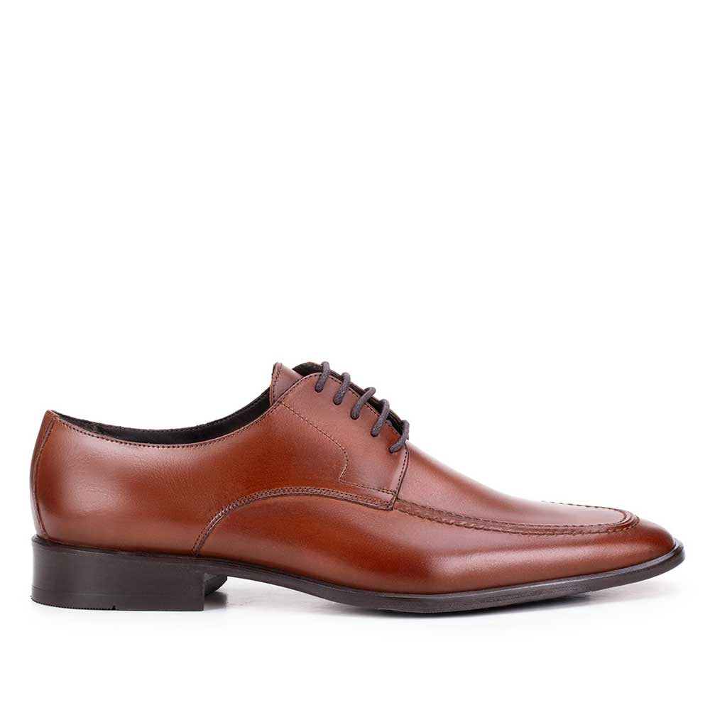 Sapato Masculino Social Fascar Coimbra Derby Whisky Em Couro