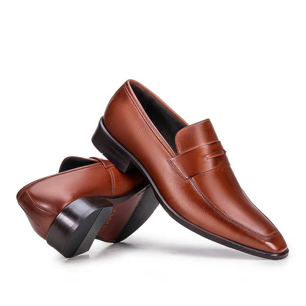 Mocassim Masculino Social Fascar Coimbra Penny Loafer Em Couro