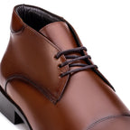 Bota Masculina Social Fascar Cap Toe Marrom Em Couro