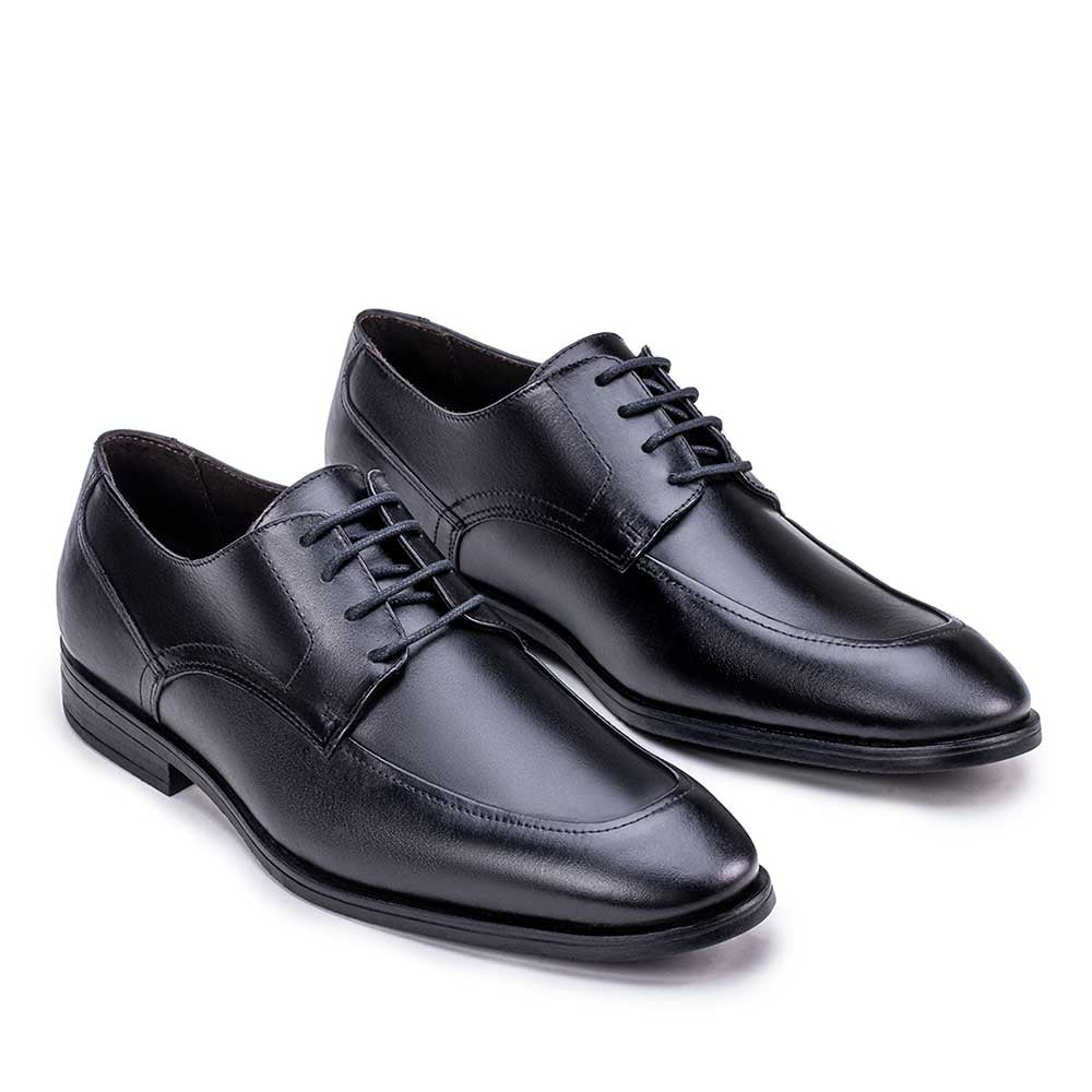 Sapato Masculino Social Fascar Derby Preto Em Couro