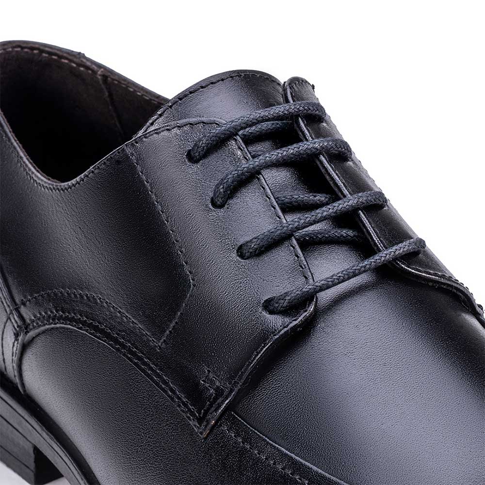 Sapato Masculino Social Fascar Derby Preto Em Couro