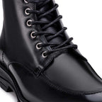 Bota Masculina Casual Fascar Preta Em Couro