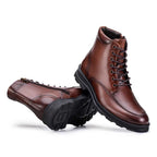 Bota Masculina Casual Fascar Marrom Em Couro